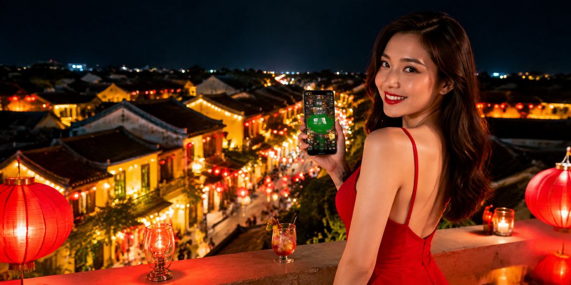 Người dùng tại Hội An trải nghiệm cá cược dưới ánh đèn lồng lung linh về đêm